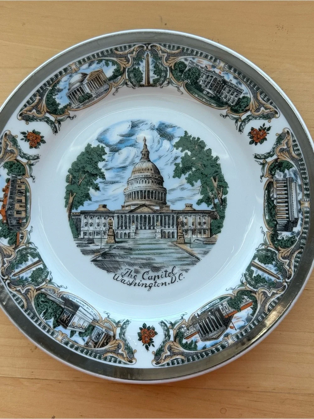 Vintage Capsco Decorative Washington D.C Capitol Collector Souvenir Plate